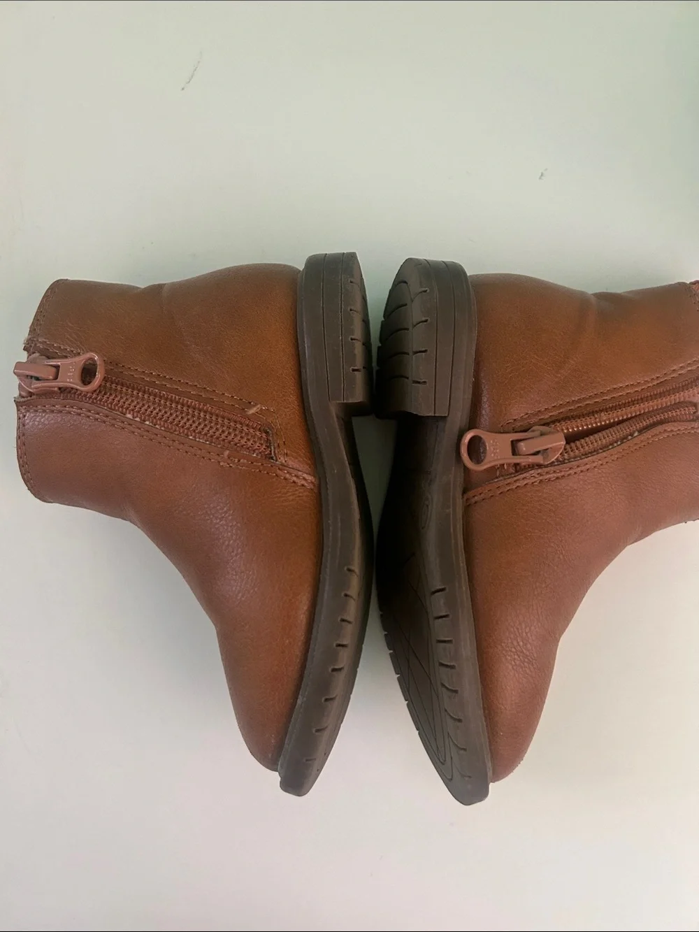Cat & Jack Tan Brown Toddler Zip Booties